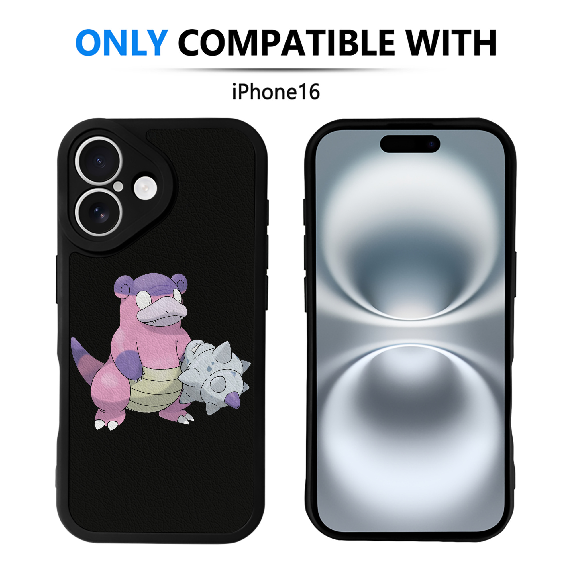 （画像用） ポケットモンスター Pokémon 【iPhone 16シリーズ対応】シリコンスマホケース（レザー調） 材質：シリコン